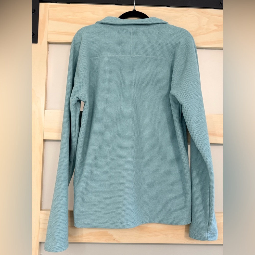 The North Face Mens Medium Quarter Zip Pullover Blue Lightweight Fleece - Picture 4 of 5